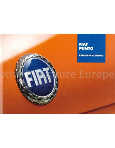 2003 FIAT PUNTO BETRIEBSANLEITUNG DEUTSCH