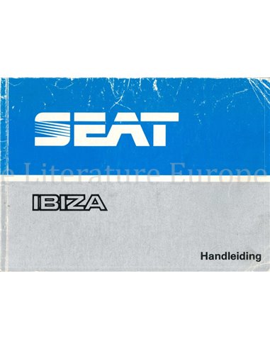 1989 SEAT IBIZA BETRIEBSANLEITUNG NIEDERLÄNDISCH
