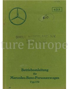 1934 MERCEDES BENZ 170 INSTRUCTIEBOEKJE DUITS