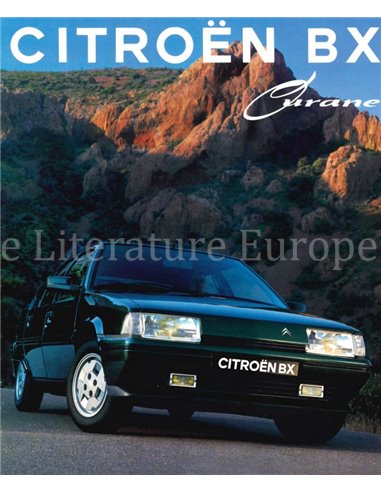 1992 CITROEN BX BROCHURE FRANS