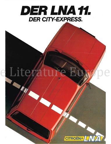 1983 CITROEN LNA 11 PROSPEKT DEUTSCH