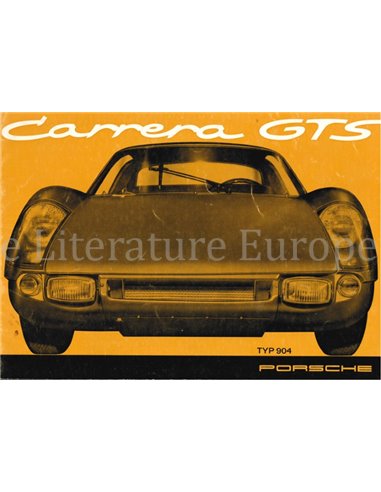 1964 PORSCHE 904 CARRERA GTS BROCHURE GERMAN