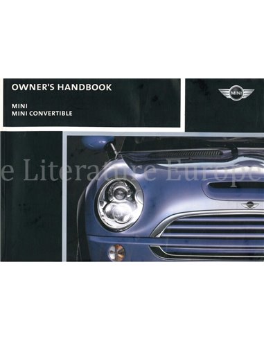 2005 MINI ONE COOPER CONVERTIBLE OWNERS MANUAL ENGLISH