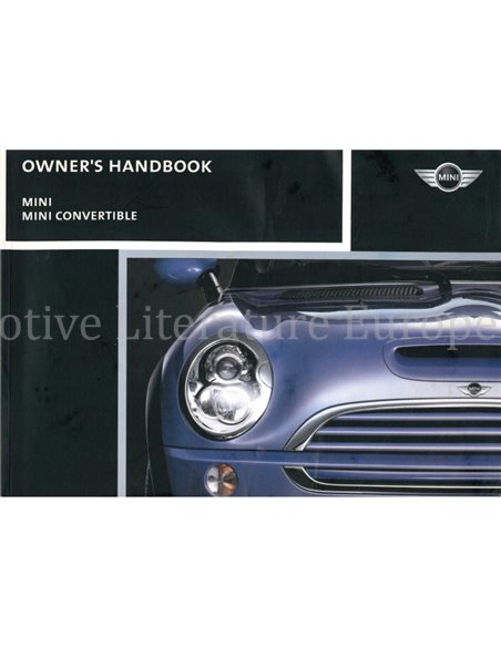 2005 MINI ONE COOPER CONVERTIBLE OWNERS MANUAL ENGLISH