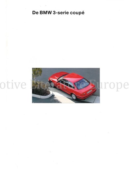 1993 BMW 3 SERIES COUPE BROCHURE DUTCH