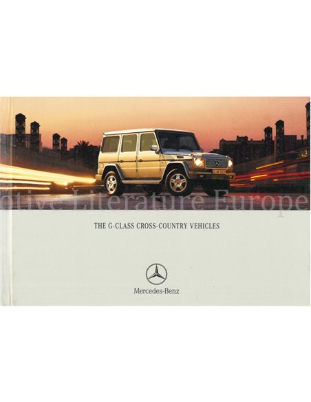 2002 MERCEDES BENZ G KLASSE HARDCOVER PROSPEKT ENGLISCH