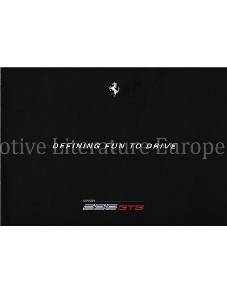 2022 FERRARI 296 GTB BROCHURE GERMAN