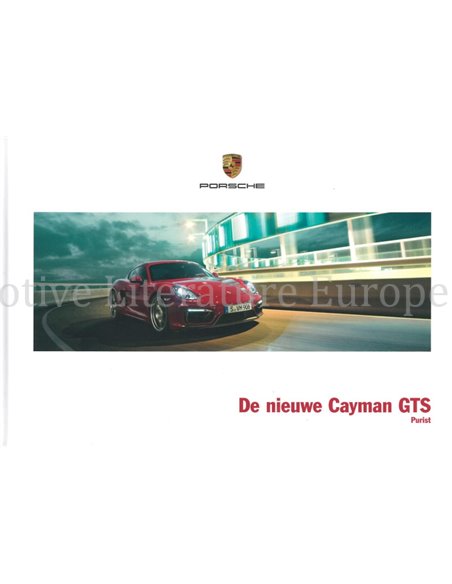 2015 PORSCHE CAYMAN GTS HARDBACK BROCHURE DUTCH