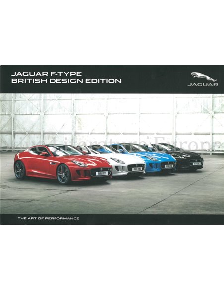 2016 JAGUAR F TYPE COUPÉ PROSPEKT BRITISCHE DESIGN EDITION NIEDERLÄNDISCH