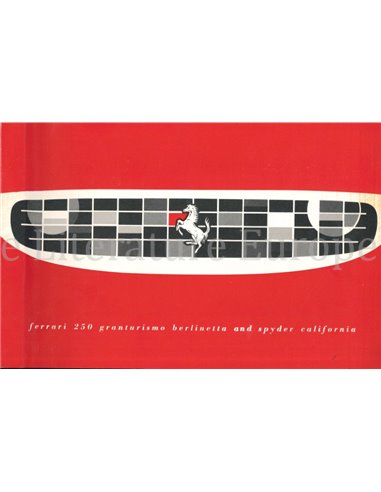 1959 FERRARI 250 GRANTURISMO BERLINETTA & SPYDER CALIFORNIA BROCHURE ENGLISH