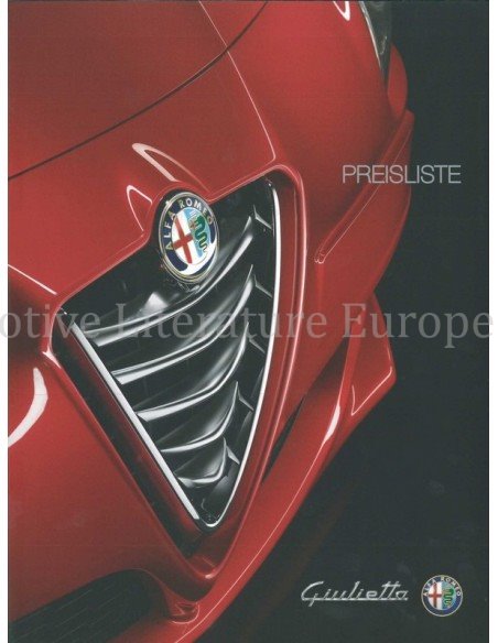 2015 ALFA ROMEO GIULIETTA PROSPEKT DEUTSCH