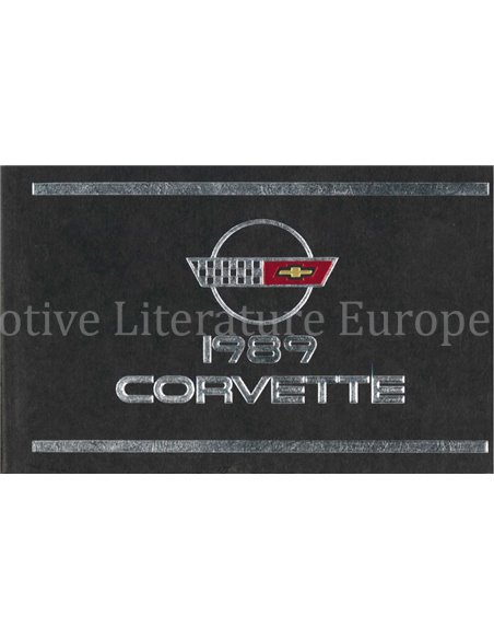 1989 CHEVROLET CORVETTE OWNERS MANUAL ENGLISH
