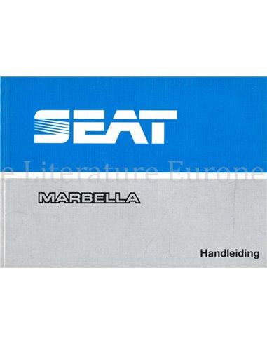 1987 SEAT MARBELLA OWNERS MANUAL DUTCH