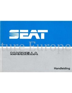 1987 SEAT MARBELLA BETRIEBSANLEITUNG NIEDERLÄNDISCH 
