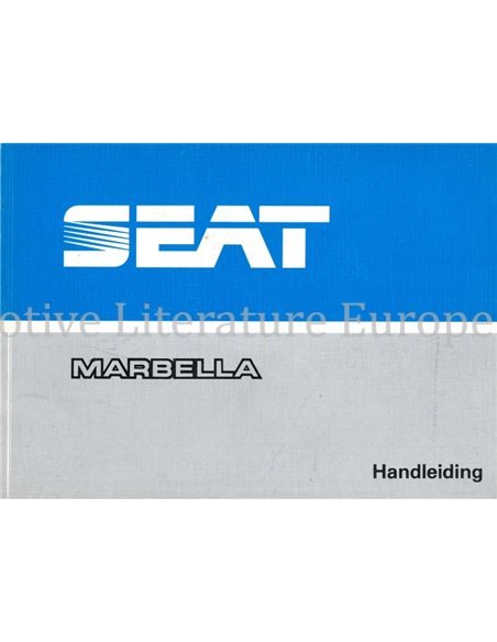1987 SEAT MARBELLA OWNERS MANUAL DUTCH