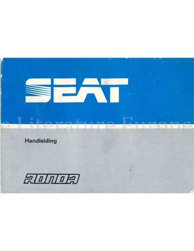1983 SEAT RONDA BETRIEBSANLEITUNG NIEDERLÄNDISCH 