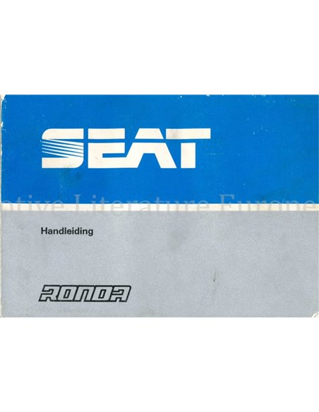 1983 SEAT RONDA OWNERS MANUAL DUTCH