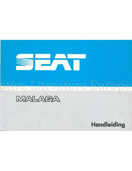 1988 SEAT MALAGA INSTRUCTIEBOEKJE NEDERLANDS