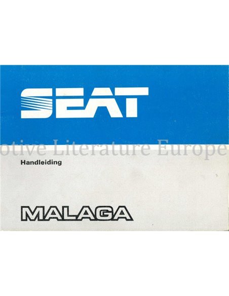 1985 SEAT FURA OWNERS MANUAL DUTCH