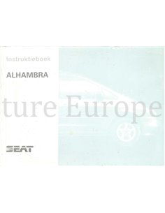 1996 SEAT ALHAMBRA BETRIEBSANLEITUNG NIEDERLÄNDISCH 