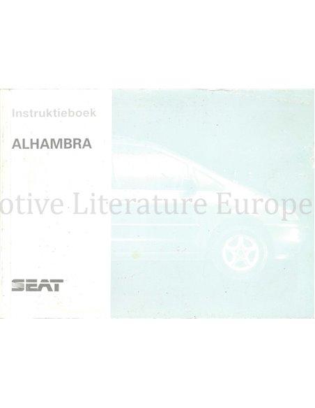 1996 SEAT ALHAMBRA INSTRUCTIEBOEKJE NEDERLANDS