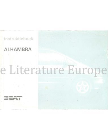 1996 SEAT ALHAMBRA INSTRUCTIEBOEKJE NEDERLANDS