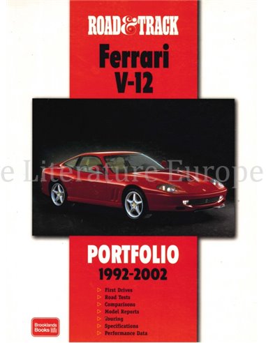FERRARI V12 PORTFOLIO 1992-2002, ROAD & TRACK