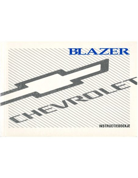 1998 CHEVROLET BLAZER OWNERS MANUAL DUTCH