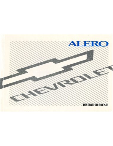 1999 CHEVROLETALERO OWNERS MANUAL DUTCH