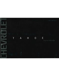 2001 CHEVROLET TAHOE BETRIEBSANLEITUNG NIEDERLÄNDISCH