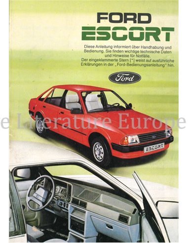 1983 FORD ESCORT BEDIENUNGSANLEITING DEUTSCH
