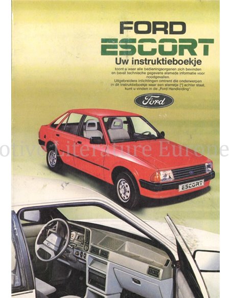 1983 FORD ESCORT BEDIENUNGSANLEITING DEUTSCH