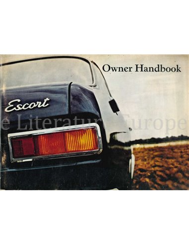 1968 FORD ESCORT OWNERS MANUAL HANDBOOK ENGLISH