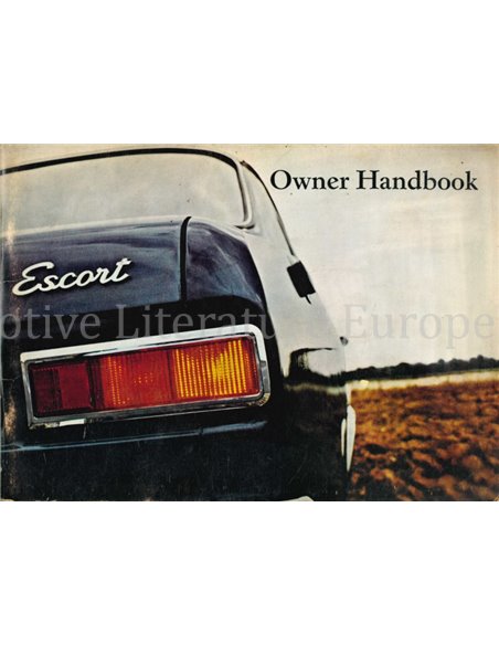 1968 FORD ESCORT OWNERS MANUAL HANDBOOK ENGLISH