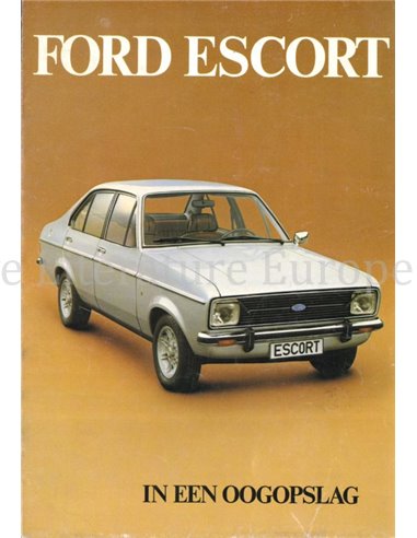 1978 FORD ESCORT BEDIENUNGSANLEITING NIEDERLÄNDISCH