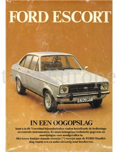 1979 FORD ESCORT INSTRUCTIEBOEKJE NEDERLANDS