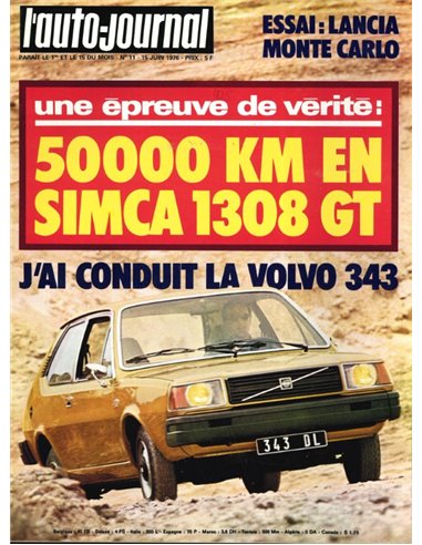 1976 L'AUTO-JOURNAL MAGAZIN 11 FRANZÖSISCH