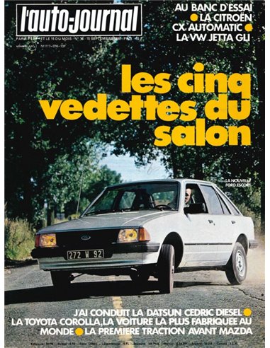 1980 L'AUTO-JOURNAL MAGAZIN 16 FRANZÖSISCH