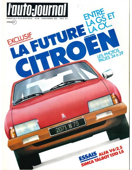 1979 L'AUTO-JOURNAL MAGAZIN 20 FRANZÖSISCH