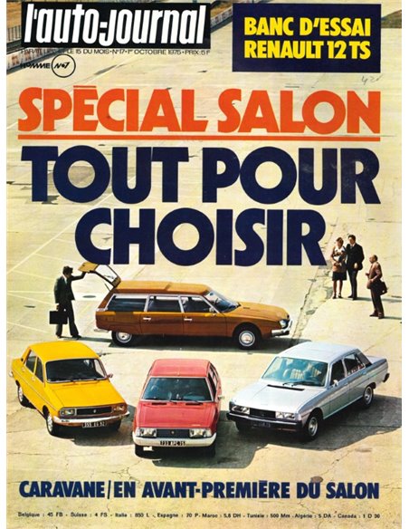 1975 L'AUTO-JOURNAL MAGAZIN 17 FRANZÖSISCH
