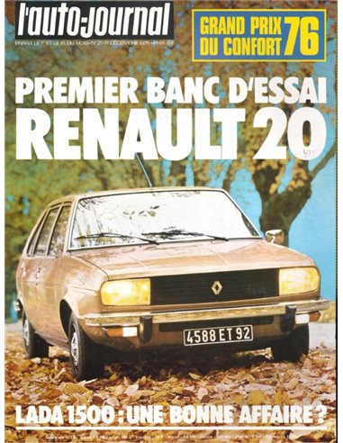 1975 L'AUTO-JOURNAL MAGAZIN 21 FRANZÖSISCH