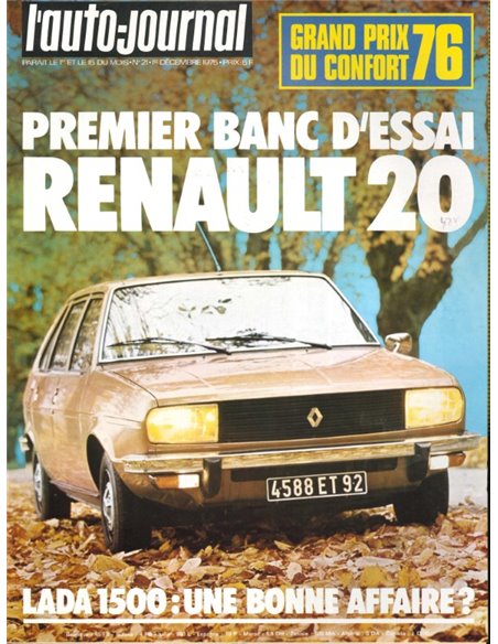 1975 L'AUTO-JOURNAL MAGAZIN 21 FRANZÖSISCH