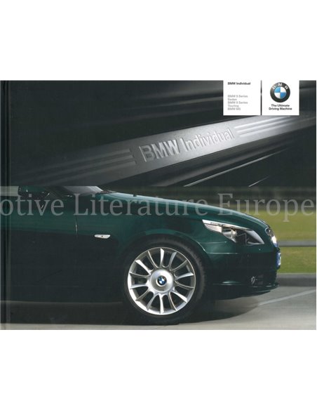 2006 BMW 5 SERIES SEDAN / TOURING / M5 INDIVIDUAL HARDCOVER PROSPEKT ENGLISCH