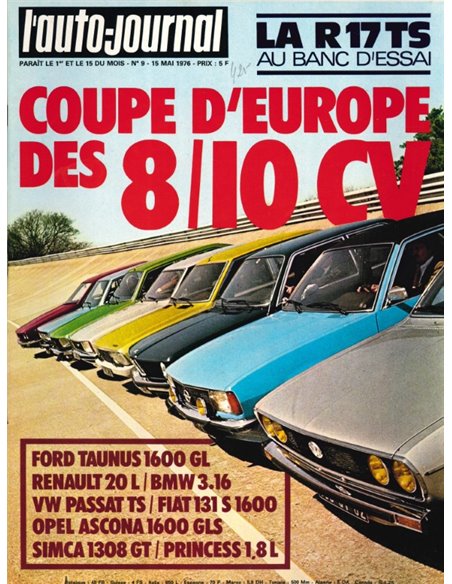 1976 L'AUTO-JOURNAL MAGAZIN 9 FRANZÖSISCH