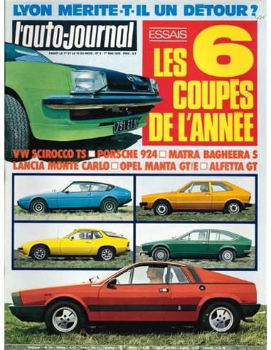 1976 L'AUTO-JOURNAL MAGAZIN 8 FRANZÖSISCH