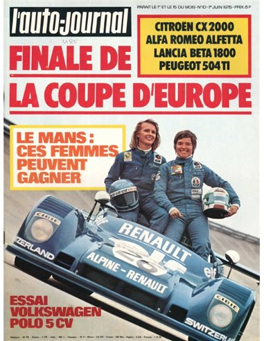 1975 L'AUTO-JOURNAL MAGAZINE 10 FRANS