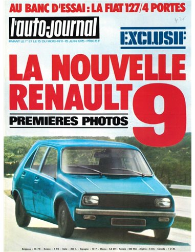 1975 L'AUTO-JOURNAL MAGAZIN 11 FRANZÖSISCH