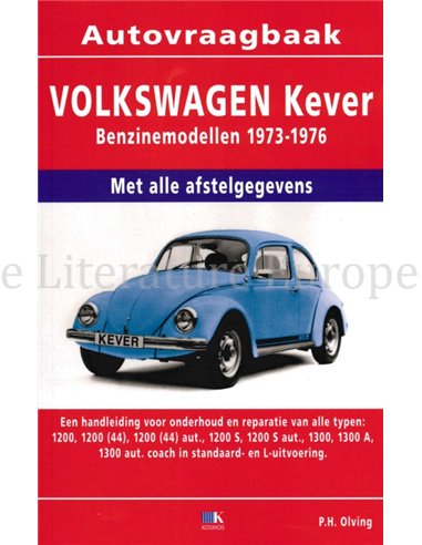 1973 - 1976 VOLKSWAGEN KAFER 1200 & 1300 REPARATURANLEITUNG NIEDERLÄNDISCH
