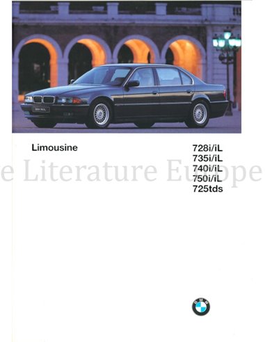 1997 BMW 7 SERIE BROCHURE ENGELS USA