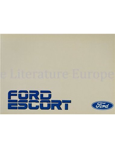 1987 FORD ESCORT INSTRUCTIEBOEKJE ENGELS